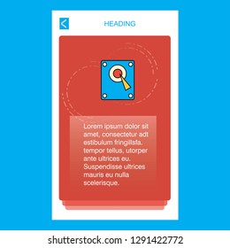 Speaker  mobile vertical banner design design. Vector