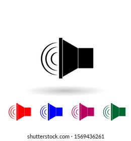 Speaker multi color icon. Simple glyph, flat vector of music instrument icons for ui and ux, website or mobile application