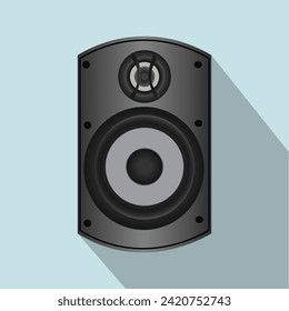 speaker music bass. sound electronic equipment icon vector illustration