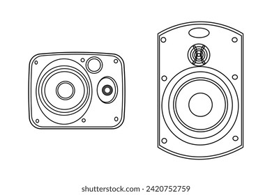 speaker music bass. sound electronic equipment icon vector illustration