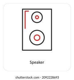 Concepto de Icono de altavoz o altavoz de música