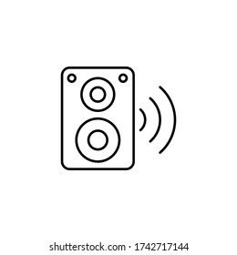 Speaker, music icon. Simple line, outline vector elements of smart home for ui and ux, website or mobile application