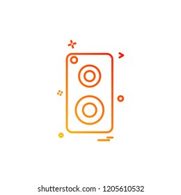 speaker music icon vector design