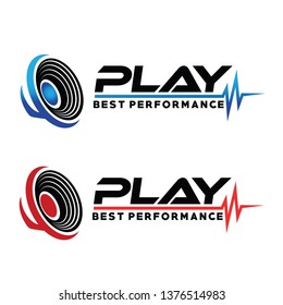 Speaker and Music Logo Vector