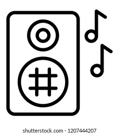 A speaker with the music notes, music concept 