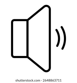Speaker Music Outline Icon. Simple vector icons