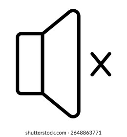 Speaker Music Outline Icon. Simple vector icons