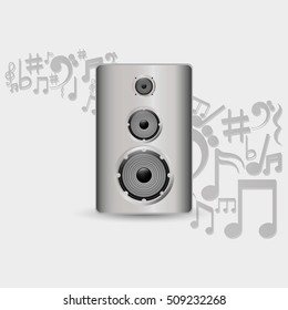 Speaker music sound icon vector illustration graphic design