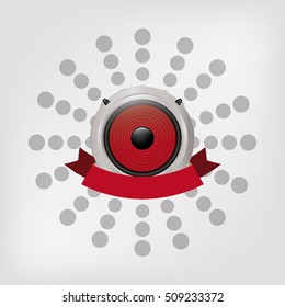 Speaker music sound icon vector illustration graphic design