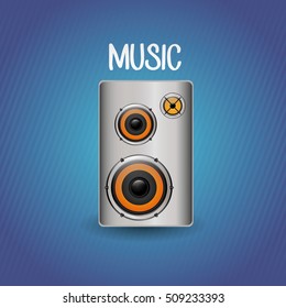 Speaker music sound icon vector illustration graphic design