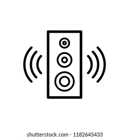 Speaker, Music System, Audio Box, Sound System icon. simple illustration. Design template vector.