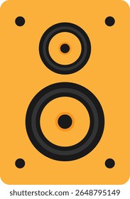 Ilustração Plana do Vetor de Ícone do Volume de Música do Alto-falante