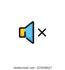 Speaker mute icon design vector