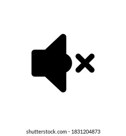 speaker mute icon symbol vector on white background