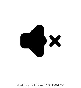 speaker mute icon symbol vector on white background