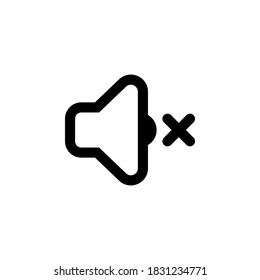 speaker mute icon symbol vector on white background