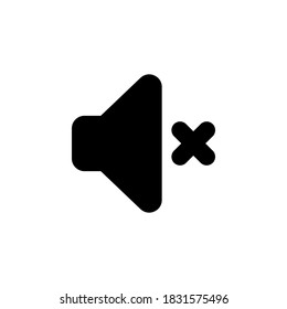 speaker mute icon symbol vector on white background
