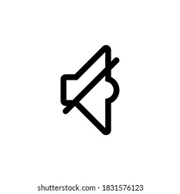 speaker mute icon symbol vector on white background