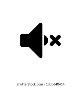 speaker mute icon symbol vector on white background