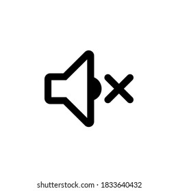 speaker mute icon symbol vector on white background