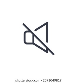 speaker mute icon symbol vector sign isolated on white background illustration for graphic and web design