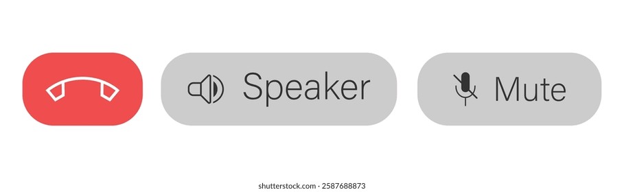 Speaker, mute icon vector. call cut icon, Call icon, vector set. vector illustration. 