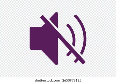 vetor de ícone de mudo do alto-falante. Som do vetor de ícones. Vetor de ícone de alto-falante. Volume de som sem som. Ilustração vetorial. 
