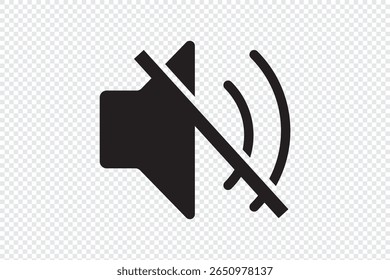 vetor de ícone de mudo do alto-falante. Som do vetor de ícones. Vetor de ícone de alto-falante. Volume de som sem som. Ilustração vetorial. 