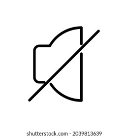 speaker mute line icon vector design, editable stroke line icon