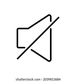 speaker mute line icon vector design, editable stroke line icon