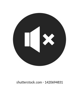 Speaker mute vector icon in modern design style for web site and mobile app