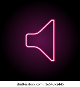 Speaker neon icon. Simple thin line, outline vector of web icons for ui and ux, website or mobile application