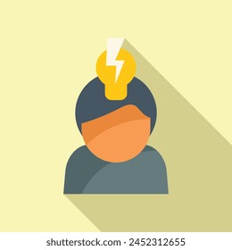 Altavoz nuevo icono de idea Vector plano. Persona líder del éxito. Enseñanza de mensajes