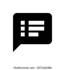 speaker notes Icon. Flat style design isolated on white background. Vector illustration