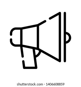 speaker notification. megaphone line art
