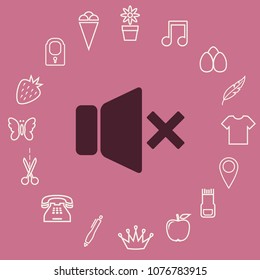 Speaker off icon, vector design element