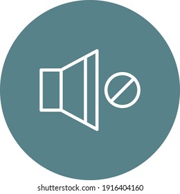 Lautsprecher Aus, Lautsprecher, Ton, Aus, mobiles Symbol, Vektorbild. Kann für Telefon und Tablet verwendet werden. Geeignet für mobile Apps, Web-Apps und Printmedien.