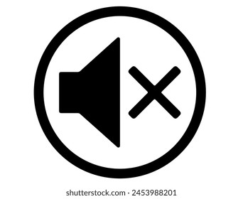 Arte vectorial de silueta de altavoz apagado