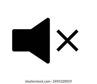 Icono de volumen del Vector del altavoz apagado.