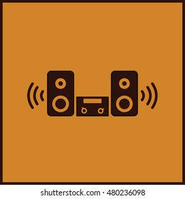 speaker on, speaker active Icon Vector Flat design for sign