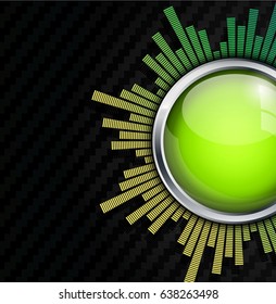 speaker on carbon background