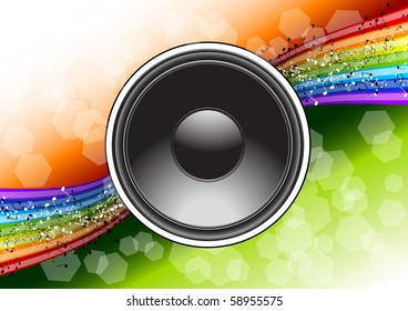 speaker on the full color background