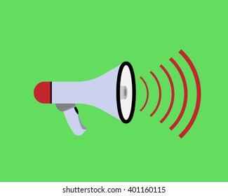 speaker on green background
