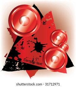 speaker on grunge banner