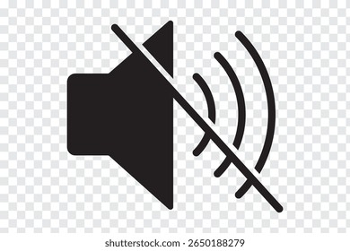 Conjunto de iconos de encendido y apagado del altavoz. Silenciar y activar el sonido de volumen. Icono de sonido. Ilustración vectorial aislada sobre un fondo blanco. Eps 10