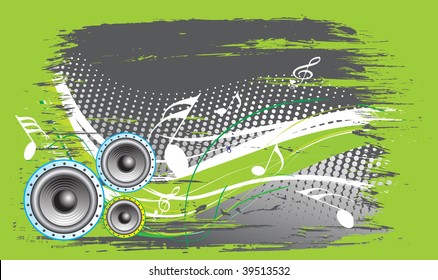 speaker on retro wave lien background,vector illustration