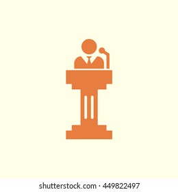 speaker on tribune icon