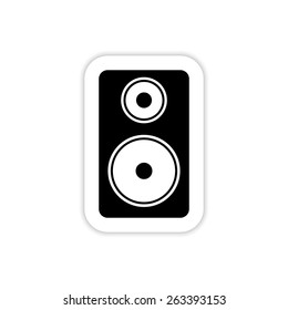 Speaker on a white background with shadow 