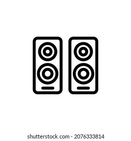 Speaker With Outline Icon Vector