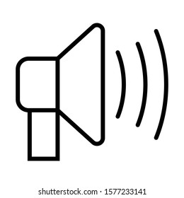 Speaker outline icon vector illustration logo template for many purpose.Isolated on white background 